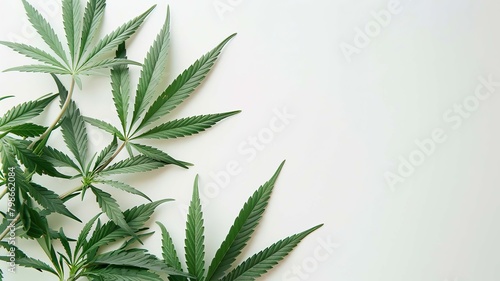 cannabis leaf on white background