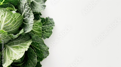 A tight shot of a cluster of green, leafy plants against a pristine white backdrop, featuring a white wall in the distant background