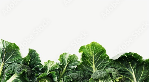   A tight shot of broccoli florets against a pristine white backdrop, backed by an uncluttered, blank sky photo