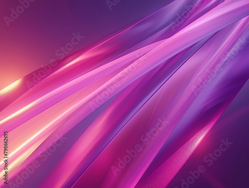 Energetic slide design with vibrant purple and pink diagonal layers cascading over a luminescent violet background, conveying creativity and innovation