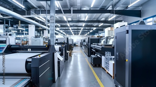 Modern Printing Facility with Advanced Machinery and Efficient Workflow