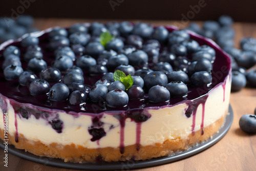 Blueberry cheesecake generative AI