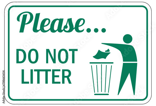No littering sign