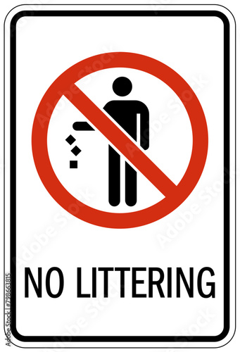 No littering sign