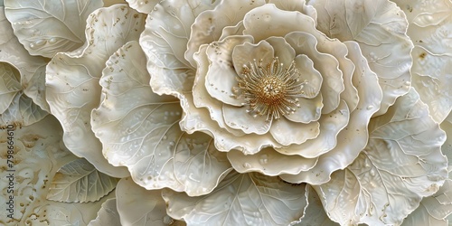 Close Up of a Large White Flower