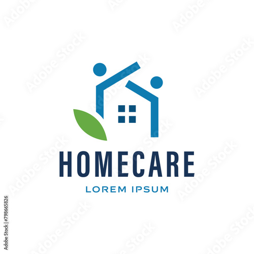Home Care Logo Design Template Vector Illustration