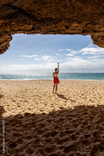 person on the Varandinha beach, Boa Vista