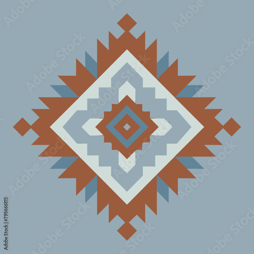 Aztec ornament. Tribal ethnic indian pattern. Aztec design. Vector illustration. © wannasak