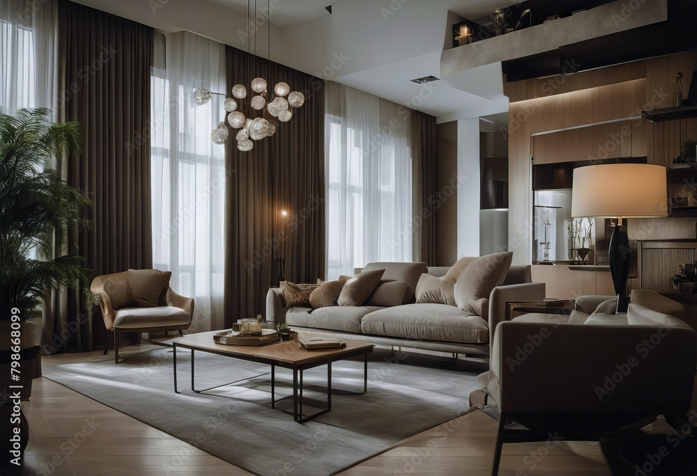 Fototapeta premium staircase living room Modern