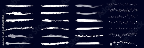 Beautiful Brush and blot vector collection. Grunge Elements - Brush strokes, ink paint brush, grunge lines. Rectangular text box for social media and networks. vector.