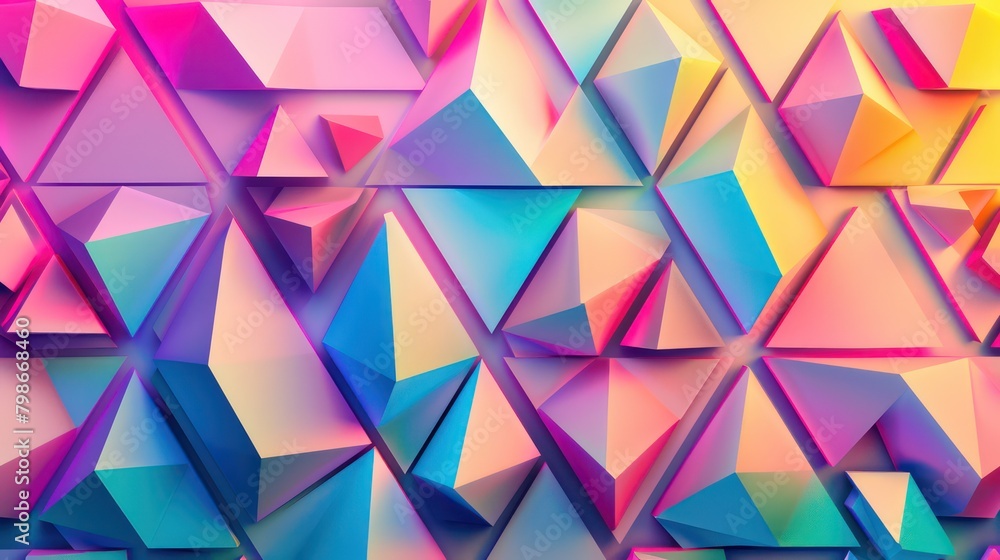 Gradient triangles background with 3D effect, Background pattern geometric pattern origami style wit, Abstract colorful geometric background.Generated AI Gradient triangles background with 3D effect, Background pattern geometric pattern origami style wit, Abstract colorful geometric background.Generated AI