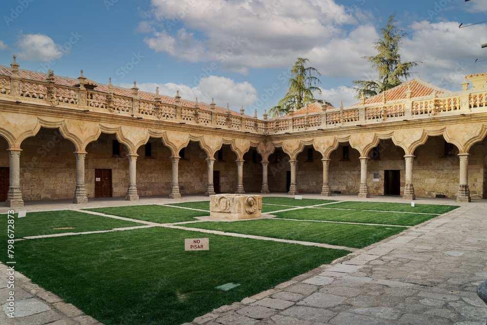 Courtyard of Escuelas Menores. Historical interest. Salamanca. Spain.