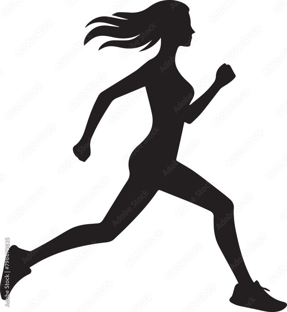 Running girl athlete woman 