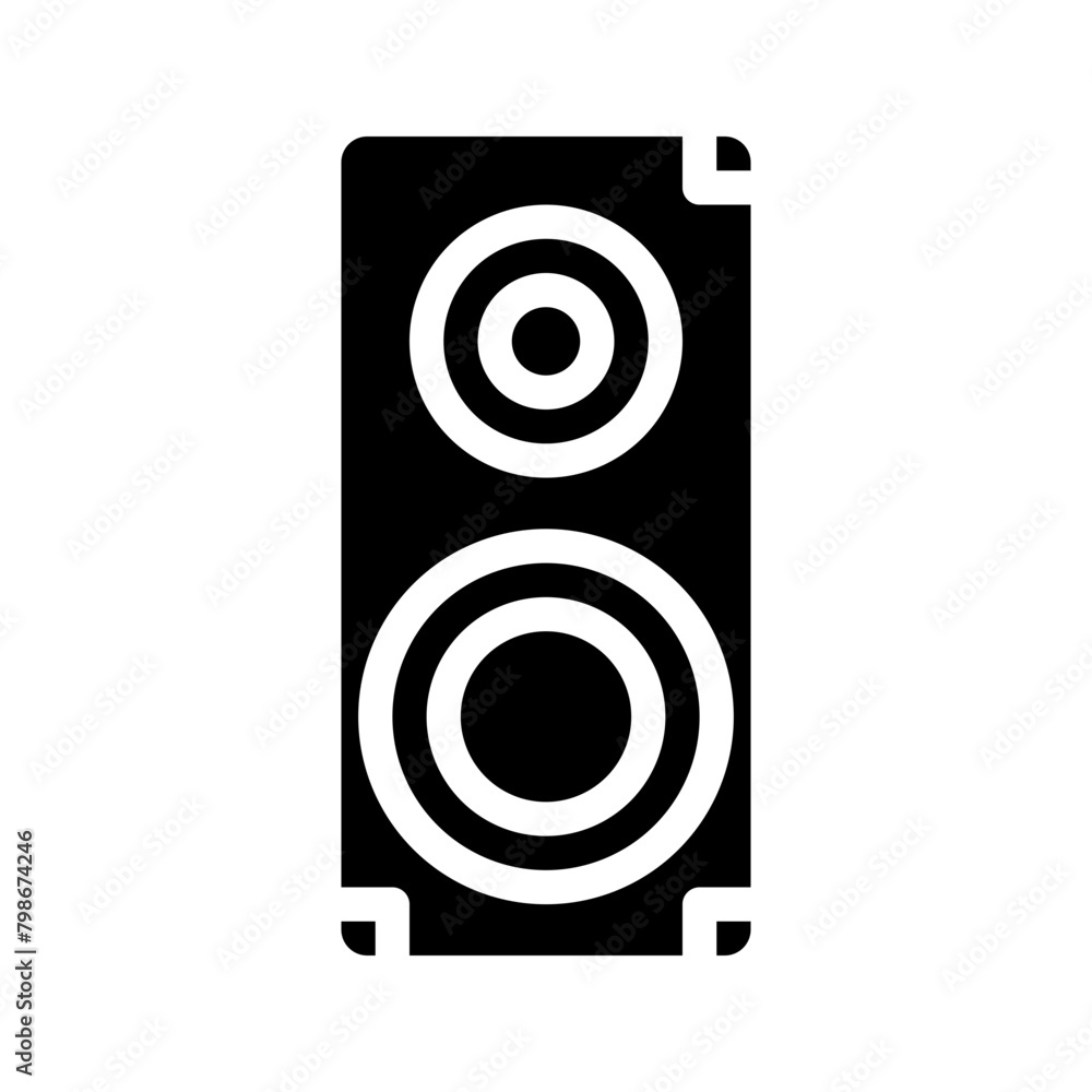 speaker radio illustration in solid style speaker radio illustration in solid style