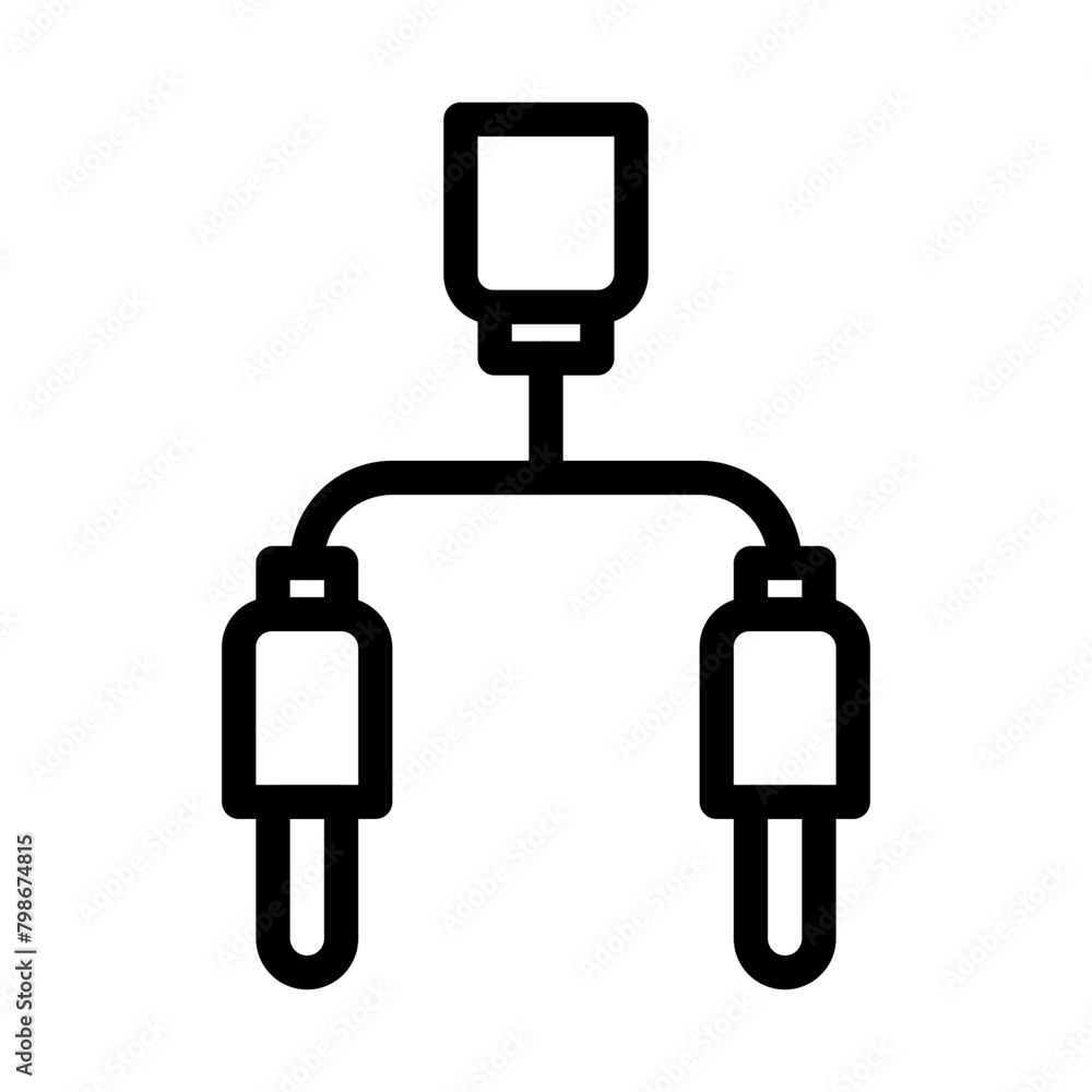 jack RCA illustration in line style jack RCA illustration in line style