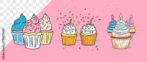 Assorted Cupcakes with Festive Sprinkles