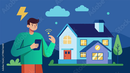 A homeowner receiving an alert on their phone informing them of unusually high energy usage prompting them to investigate and make adjustments.