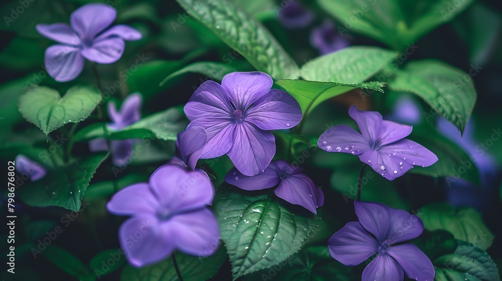 Beautiful purple flowers, bright and shiny flowers make people feel the freshness of being close to nature