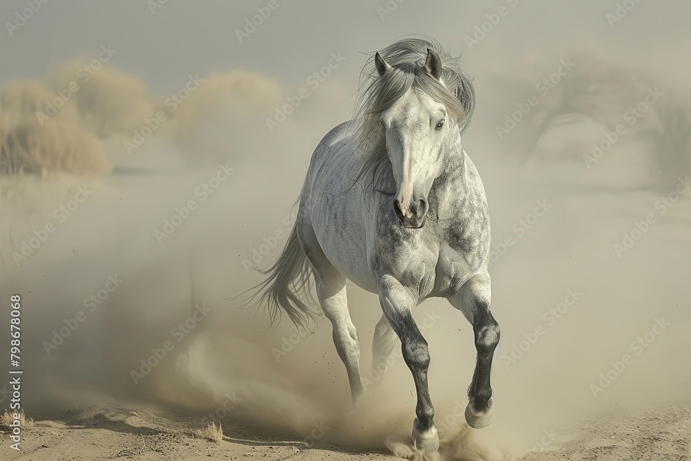 Grey Desert Dance: Majestic Display of Freedom and Natural Elegance Grey Desert Dance: Majestic Display of Freedom and Natural Elegance