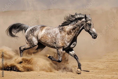 Wild Stallion  An Unbridled Run Through Desert Dust
