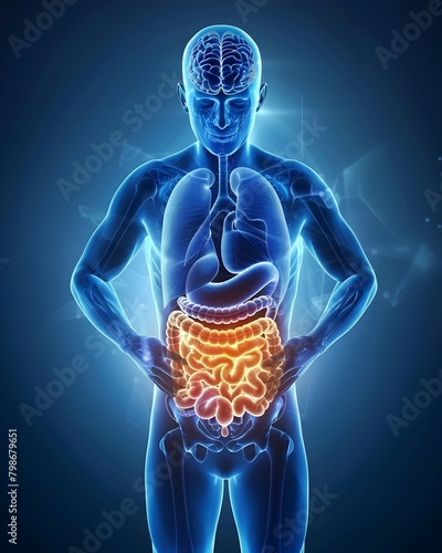 Transparent Visualization of the Digestive System and Internal Organs