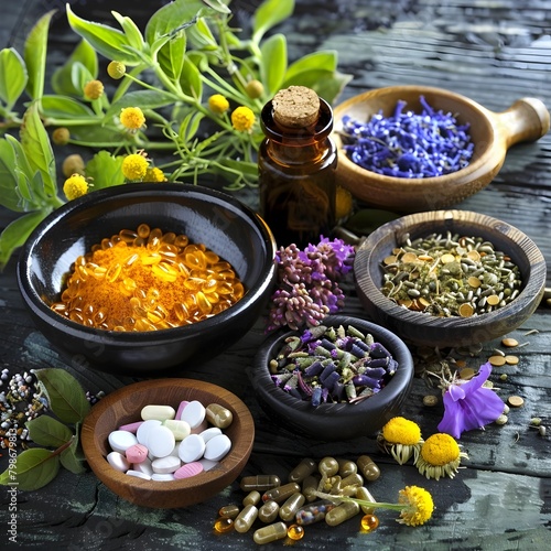 Holistic Natural Medicine Ingredients and Treatments for Wellness and Wellbeing