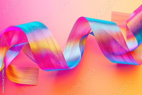Twisted Ribbon: Artistic Gradient Geometry Background Display