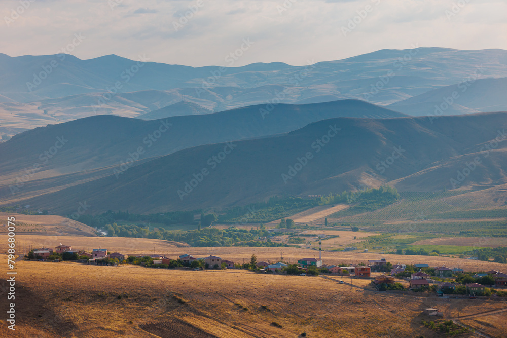 Aladaglar National Park. Cloudy mountain landscape. Transmountain trips. Trekking Aladaghlar. Turkey..