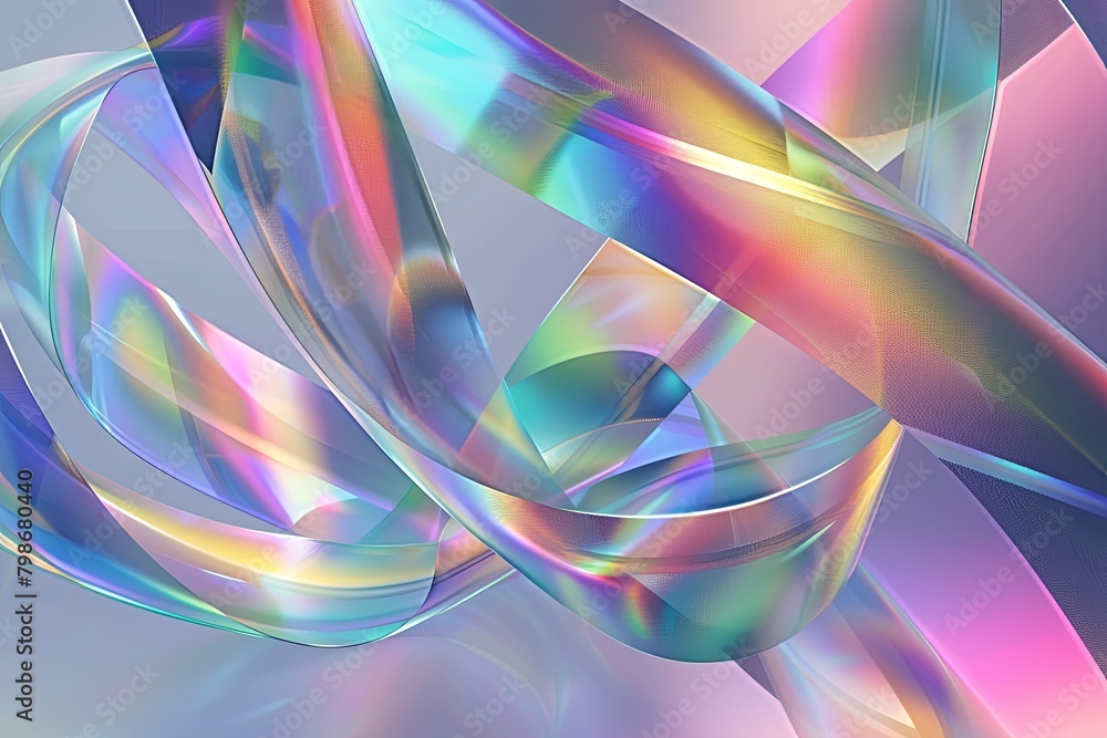 Futuristic Twisted Tape Art: Iridescent Ribbon Flow & Sleek Designs Futuristic Twisted Tape Art: Iridescent Ribbon Flow & Sleek Designs