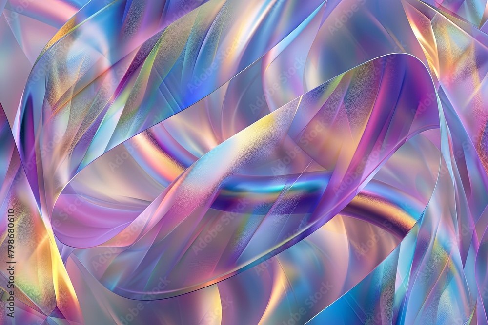 Iridescent Ribbon Flow: Geometric Twists in Graphic Design Iridescent Ribbon Flow: Geometric Twists in Graphic Design