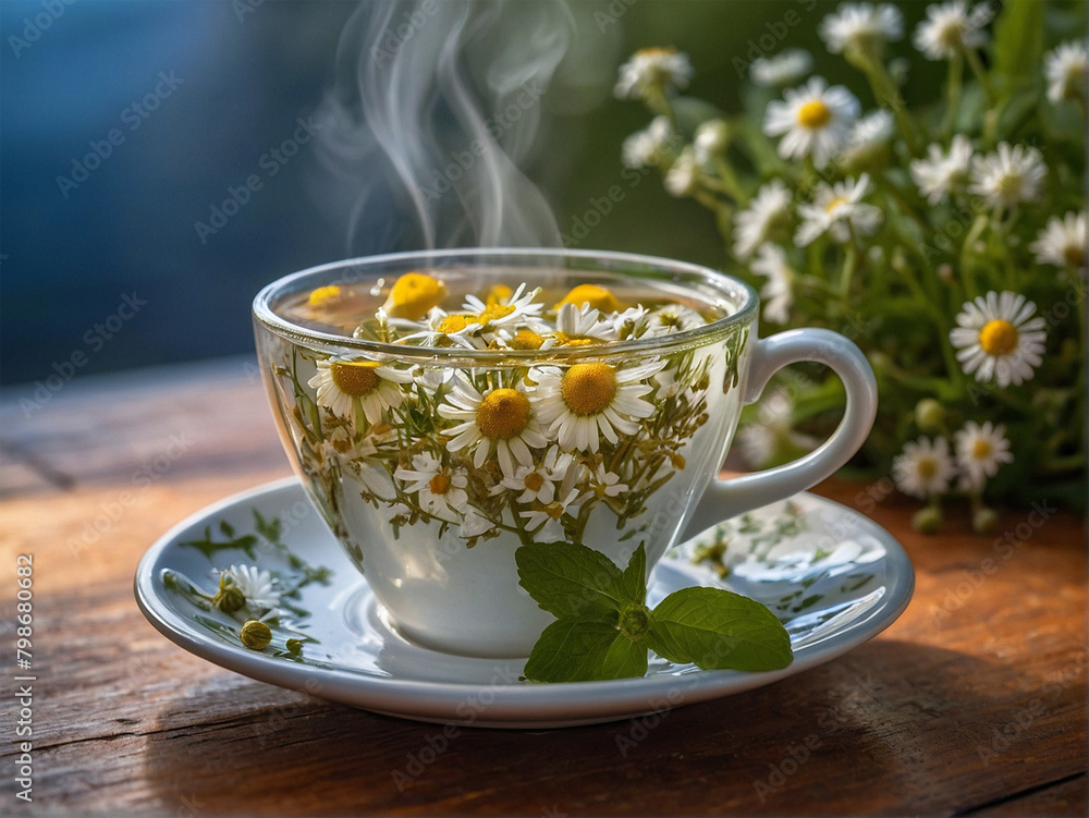 cup of tea with flowers cup of tea with flowers