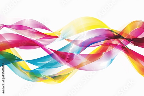 Modern Abstract Ribbon Background - Brightly Colored Fashionable Decorative Twists