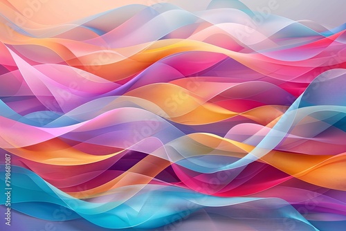 Futuristic Twisted Tape Art  Vibrant Fluid Wave Background with Modern Geometric Edge