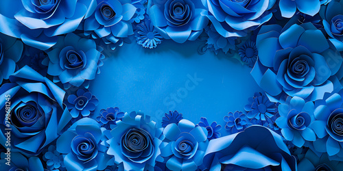  Captivating Blue Paper Flowers Backdrop for Events  