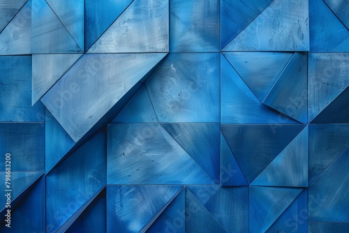 Blue Steel Geometric Innovations: Abstract Sky Patterns & Modern Shapes Texture