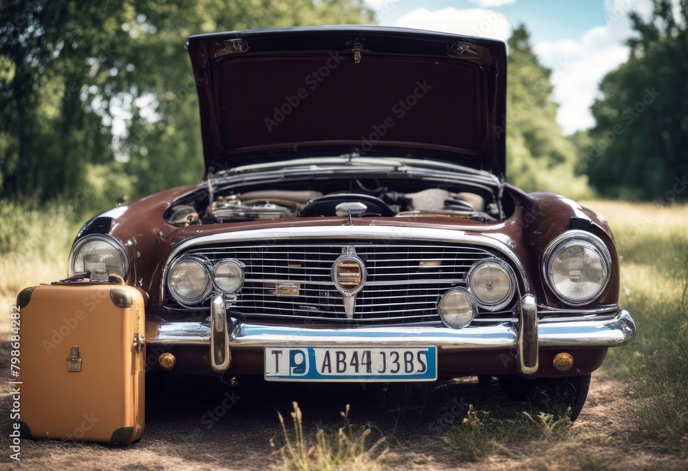 'car summer suitcase few beach travel trip sea vacation family road happy vintage sky people concept fun holiday background woman young lifestyle blue ocean vehicle beautiful surf drive'