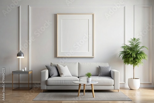 Living room blank frame mockup