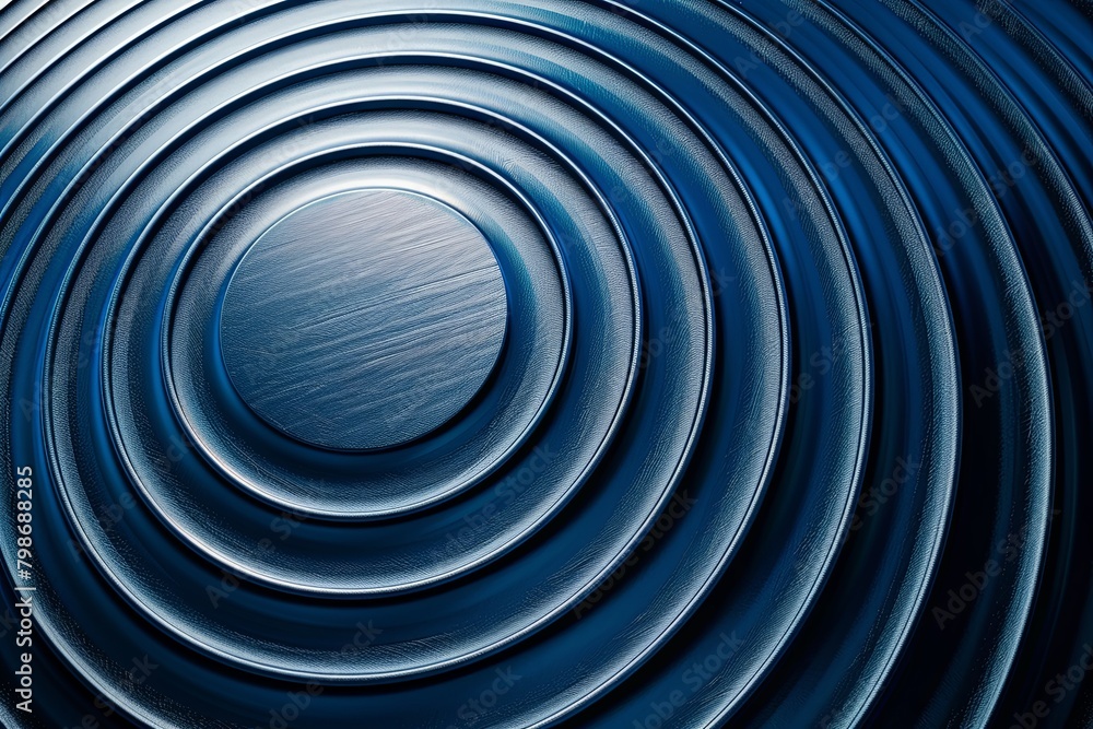 Blue Metallic Circular Architecture: Dynamic Textures and Innovative Designs Blue Metallic Circular Architecture: Dynamic Textures and Innovative Designs