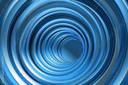 Blue Metallic Circular Architecture: Dynamic Textures & Innovative Designs