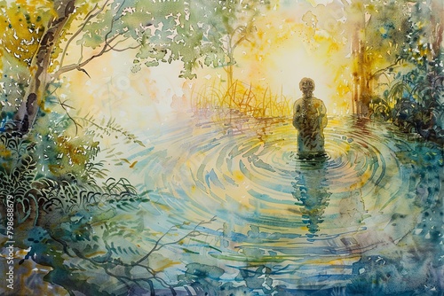 Reflective Watercolor Biblical Narratives: Adding Spiritual Depth Through Visionary Water Reflection Techniques