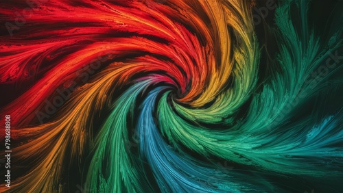 A visually stunning abstract texture featuring a swirl of vibrant colors