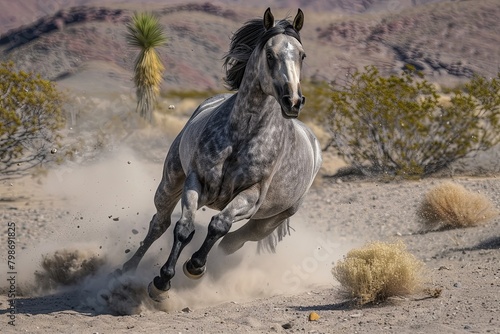 Grey Fury  A Spectacle of Speed and Freedom in the Desert