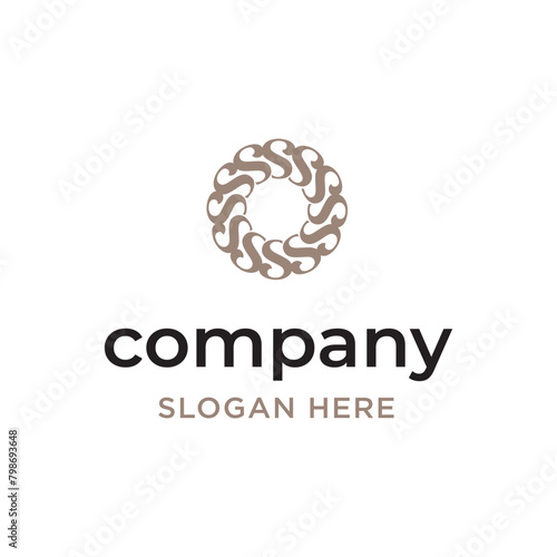 Abstract Initial Letter S Circular ,Creative Universal Line Monogram Logo Design For All Business Company 