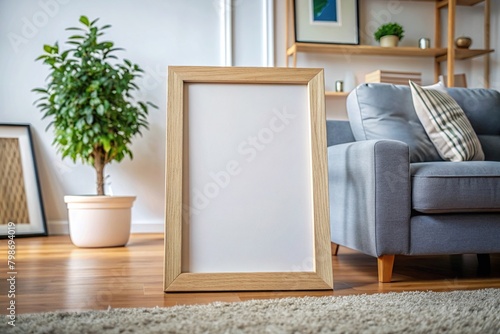 Living room blank frame mockup