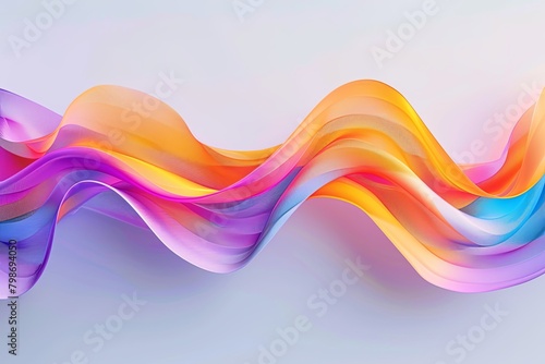 Twisted Ribbon Dynamics: 3D Gradient Waves Abstract Background