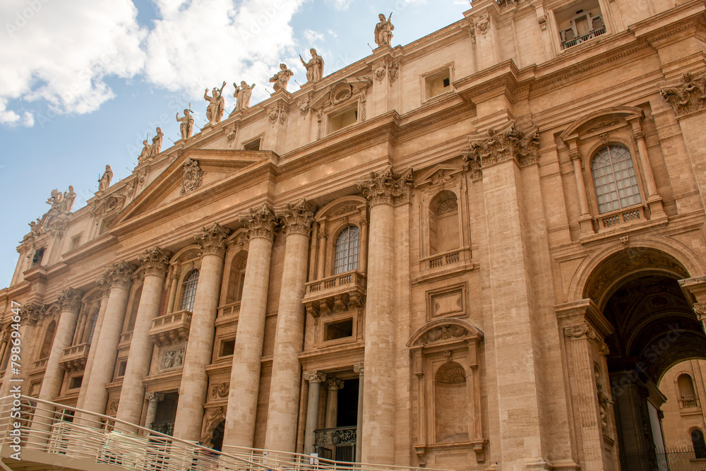 Facade of St. Peter's Basilica in Vatican City
