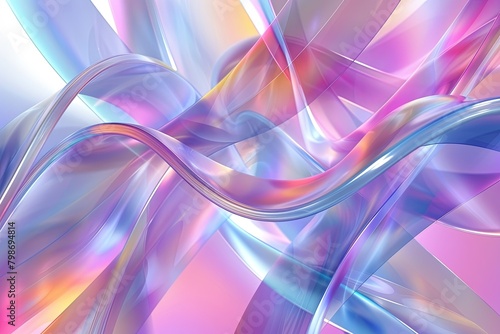 Vibrant Ribbon Swirls  Multicoloured Twisted Ribbon Background