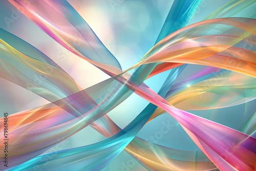 Multicoloured Twisted Ribbon Background: A Stylish Blend of Light, Motion, and Colourful Curves