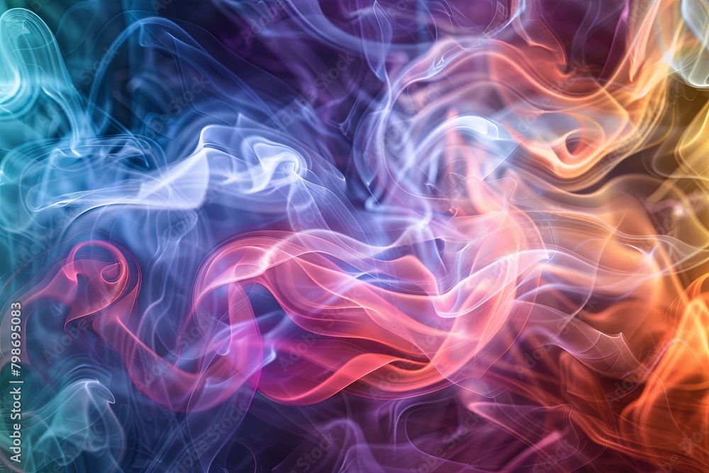 Vibrant Smoke Ethereal Patterns: Obscure Pastel Hues with Rainbow Swirls Vibrant Smoke Ethereal Patterns: Obscure Pastel Hues with Rainbow Swirls