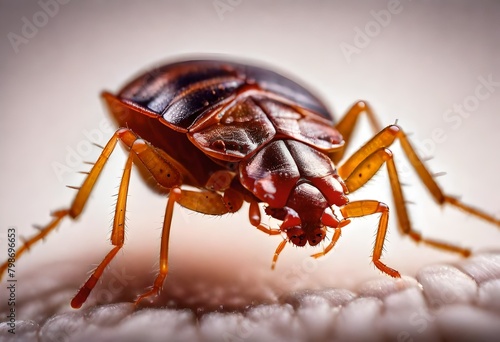 a  closeup macro view of tiny bed bug. © freelanceartist